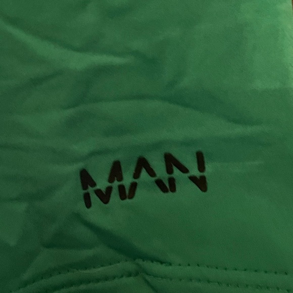 Boohoo Man Mens Green Face mask  Sweatshirt Sz M Emerald - Picture 7 of 9